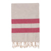 Bello Turkish Beach Towel, Soft Linen Red, Handwoven Peshtemal, 39 x 66.9 Inches