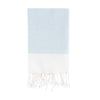 Bello Turkish Beach Towel, Turquoise Millefeuille Peskir Peshtemal, 15.75 x 37 In