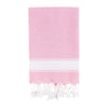 Bello Turkish Beach Towel, Soft Peskir Pink, Handwoven Peshtemal, 39 x 66.9 In