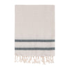 Bello Turkish Beach Towel Tripolis Linen Khaki Handwoven Peshtemal, 39 x 66.9 In