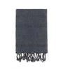 Bello Turkish Beach Towel, Anthracite Stonewashed Peskir Peshtemal, 15.75 x 37 In