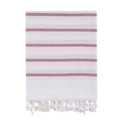 Bello Turkish Beach Towel, Spring Rose, Handwoven Peshtemal, 39 x 66.9 Inches