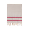 Bello Turkish Beach Towel, Tripolis Linen Red, Handwoven Peshtemal, 39 x 66.9 In