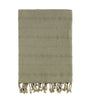 Bello Turkish Beach Towel, Khaki Stonewashed, Handwoven Peshtemal, 39 x 66.9 In.