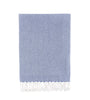 Bello Turkish Beach Towel Plain Blue Handwoven Sand-Free Peshtemal, 39 x 66.9 In